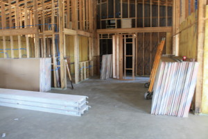 Apr 12th- drywall is ready to be hung, starting tomorrow!